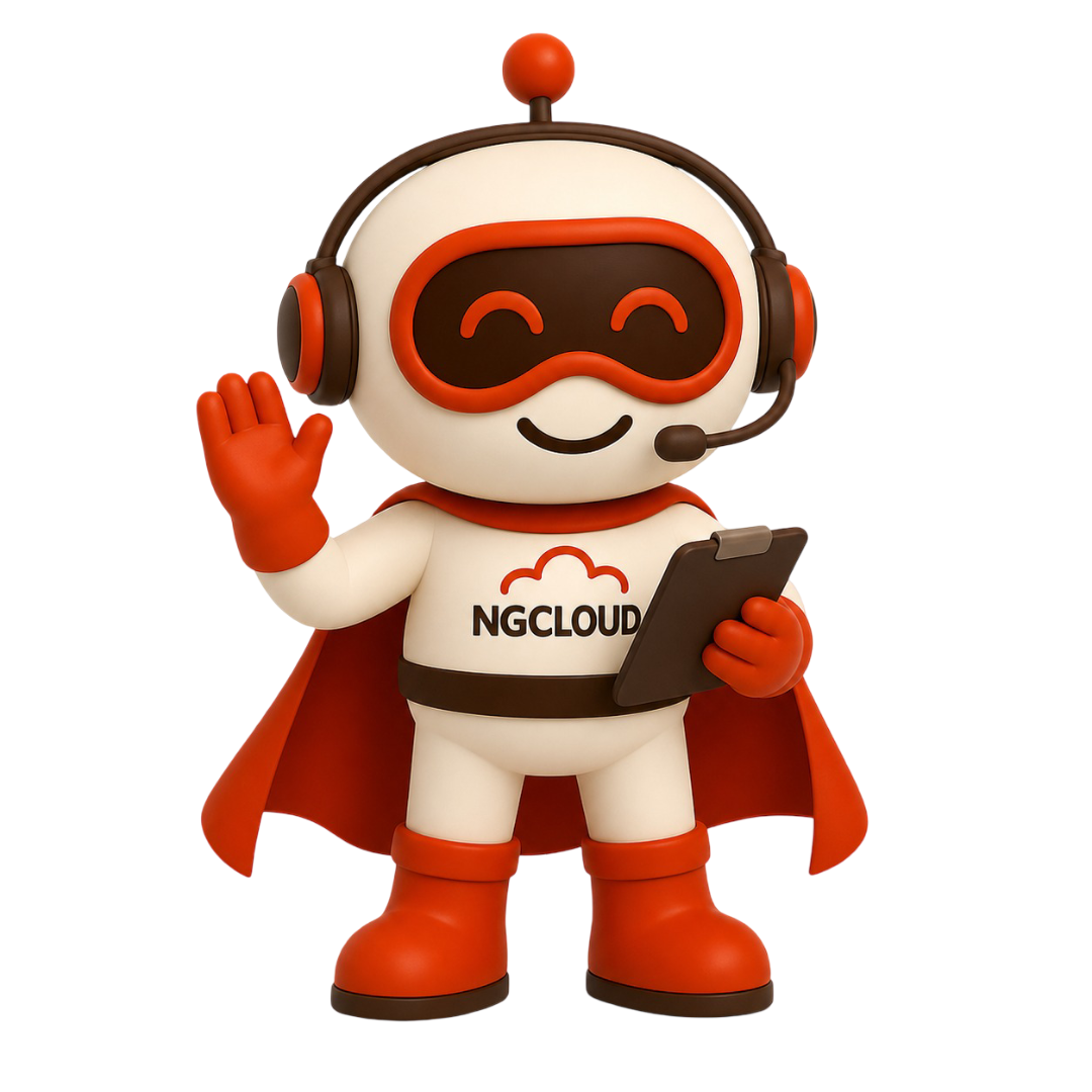 Mascota oficial de NG Cloud con soporte técnico